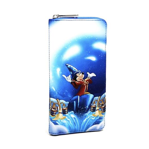 Loungefly Mickey Mouse Mini Backpack & Wallet Set Fantasia Sourcerer Disney NWT main image 9